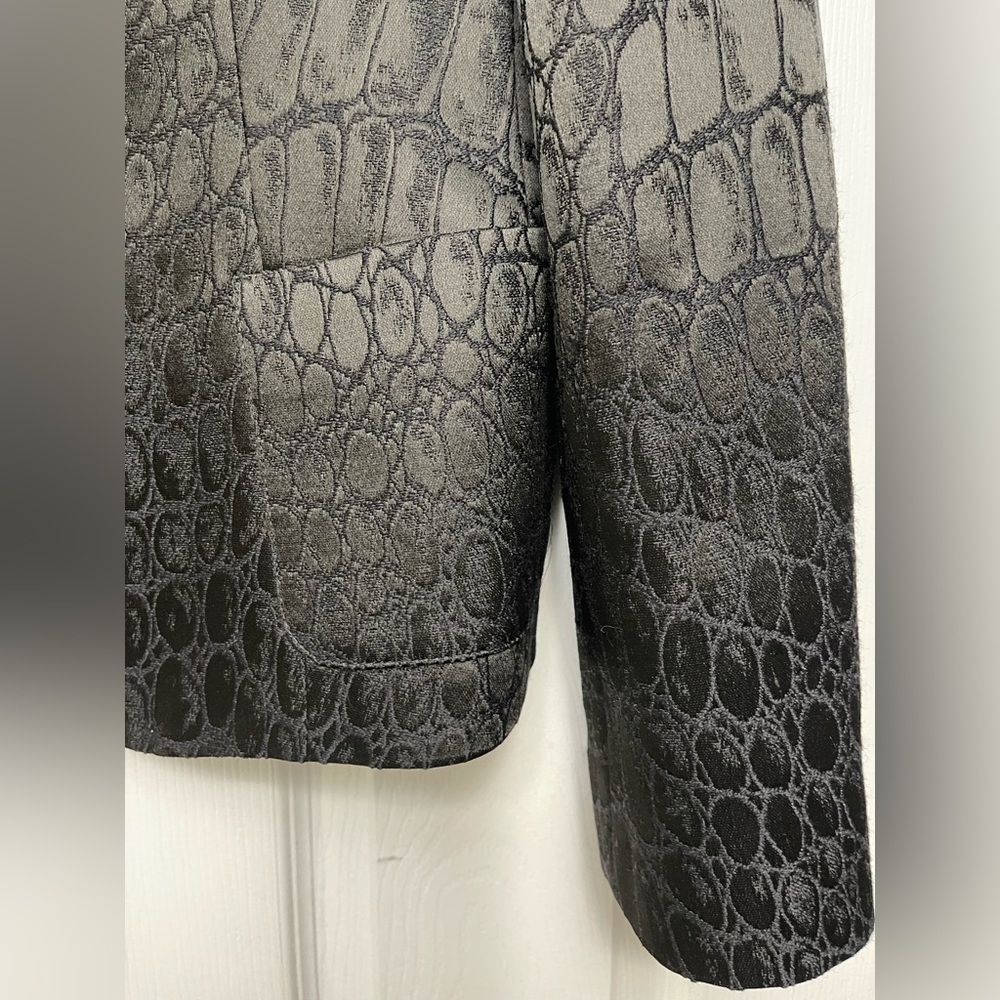 Armani Collezioni Antinea SRL Black Jacquard Blazer Made In Italy - Picture 12 of 12